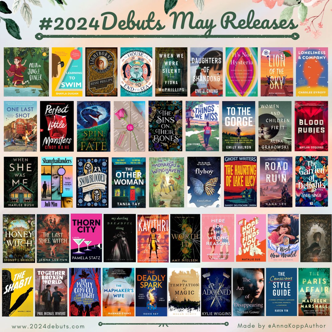 May these upcoming #2024Debuts releases have an amazing debut month!