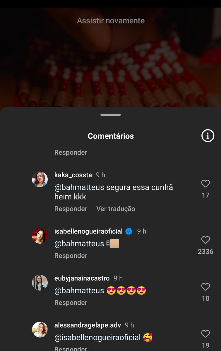 Só pq vi alguns falando que ela apagou o comentário. Não apagou kkkk só que se perdeu no meio dos outros (não aparece o emojin pra mim)