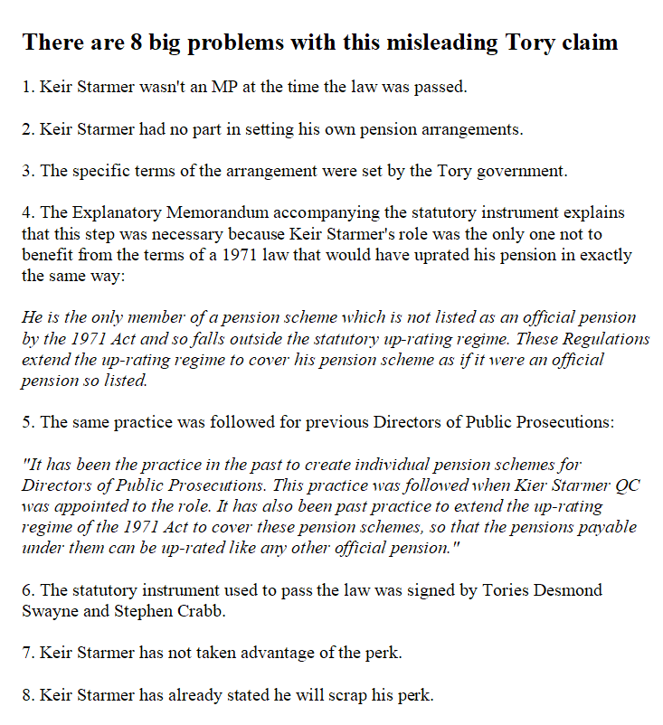 I don't think I've come across a single piece of Tory propaganda with 8 falsehoods in it before...