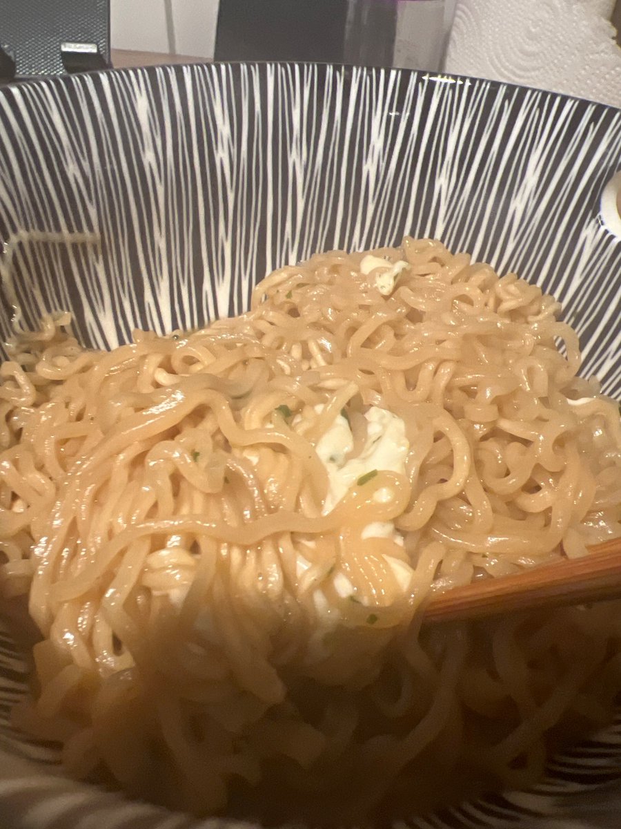 Ramen with string cheese. I wish I never existed
