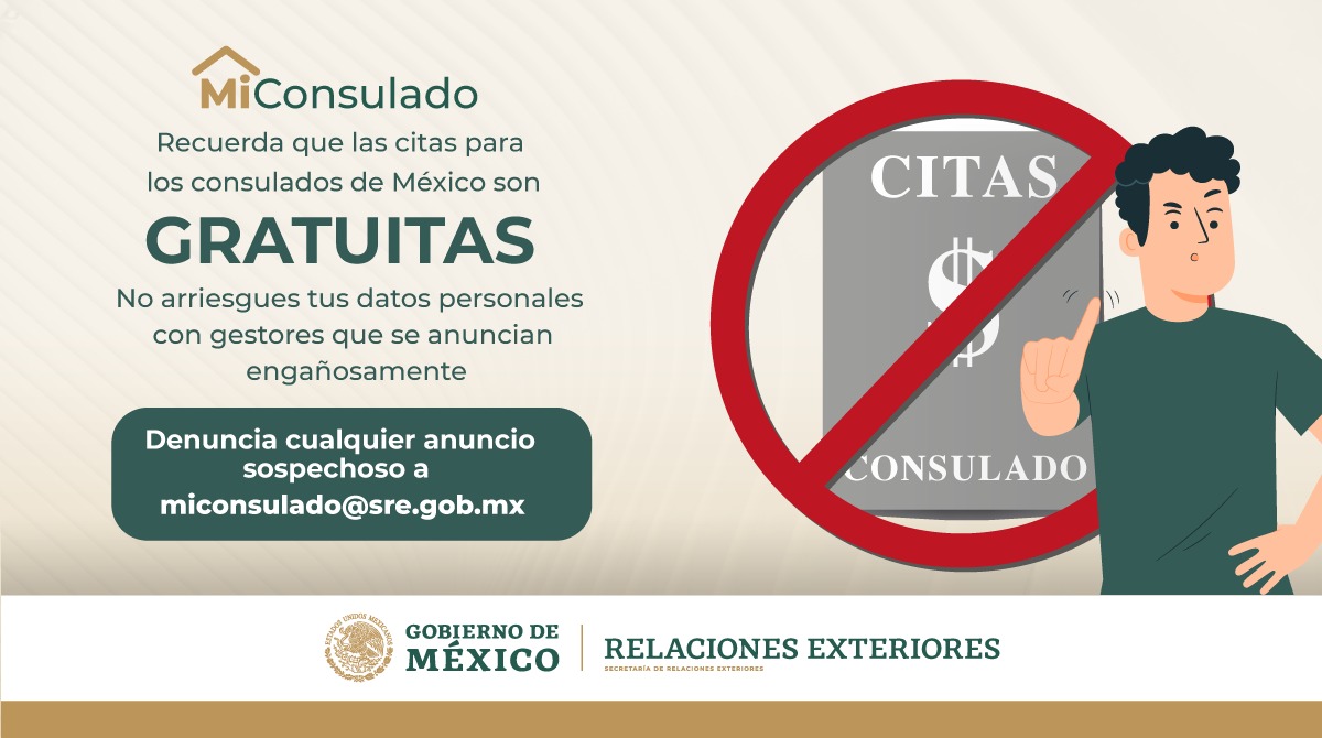 Si planea realizar algún trámite en
@ConsulMexMKE🇲🇽 programe su cita vía #MiConsulado 📲424-309-0009 el próximo🗓️MARTES 7 de mayo, entre 10:00 y 11:00 hrs.