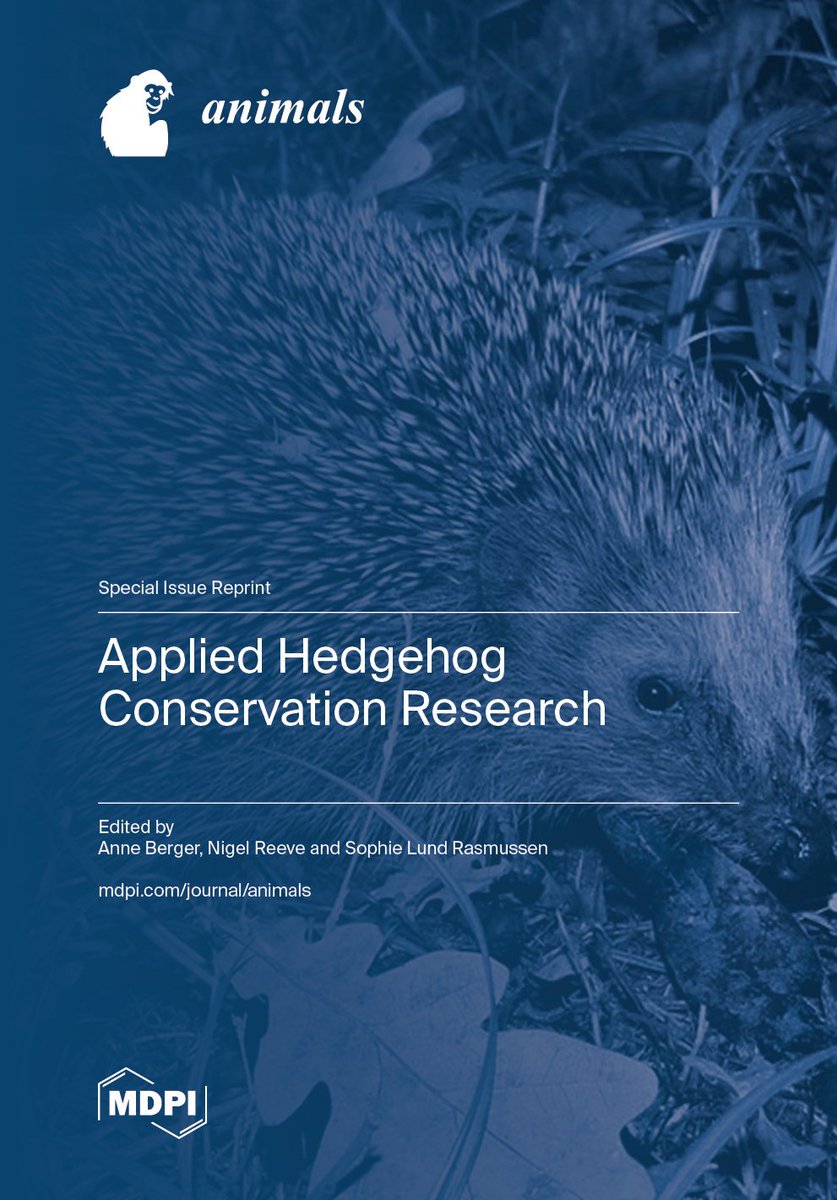 I am proud to announce that I co-edited this lovely book: 'Applied Hedgehog Conservation Research', with an impressive collection of 30 research articles on hedgehogs! You can download it as a PDF (free), or purchase it as a printed book, here: mdpi.com/books/reprint/…