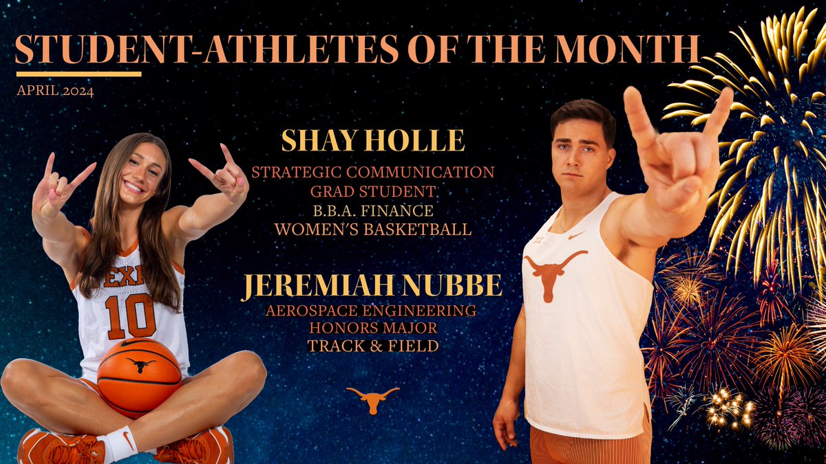 Finishing the year on an incredible high note with these 2 superstars! Congratulations @shayholle15 + @jeremiah_nubbe! #texcellence #hookem