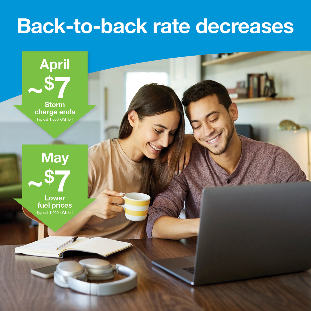 Good news! Another rate decrease begins today following a rate reduction in April. Get the details at FPL.com/rates.