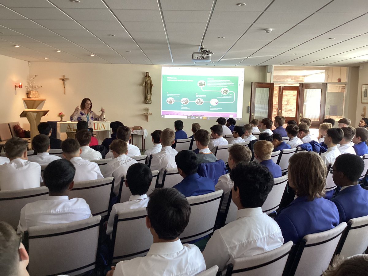 As part of the Careers Programme, Salesian Inspires, Mrs Longworth, from Philips spoke to Year 9 & Business & Economic students. It was an informative presentation, outlining the history of the company & some of the diverse work they are involved in. Many thanks to Mrs Longworth