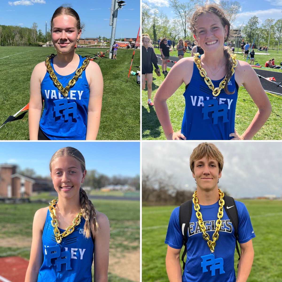 Conference was last meet for @GVSD_Track Jav Crew before Districts.We not only won 3 golds, we had 4 great kids PR! Genevieve Wheeler (27.20 JV champ) @Mojo14_2027 (31.56 3rd PR) @MadisonRust3 (39.00 Ranked 1st Fr in MO & 4th in US) Asa Keim (45.62 after winning PV) #OneValley