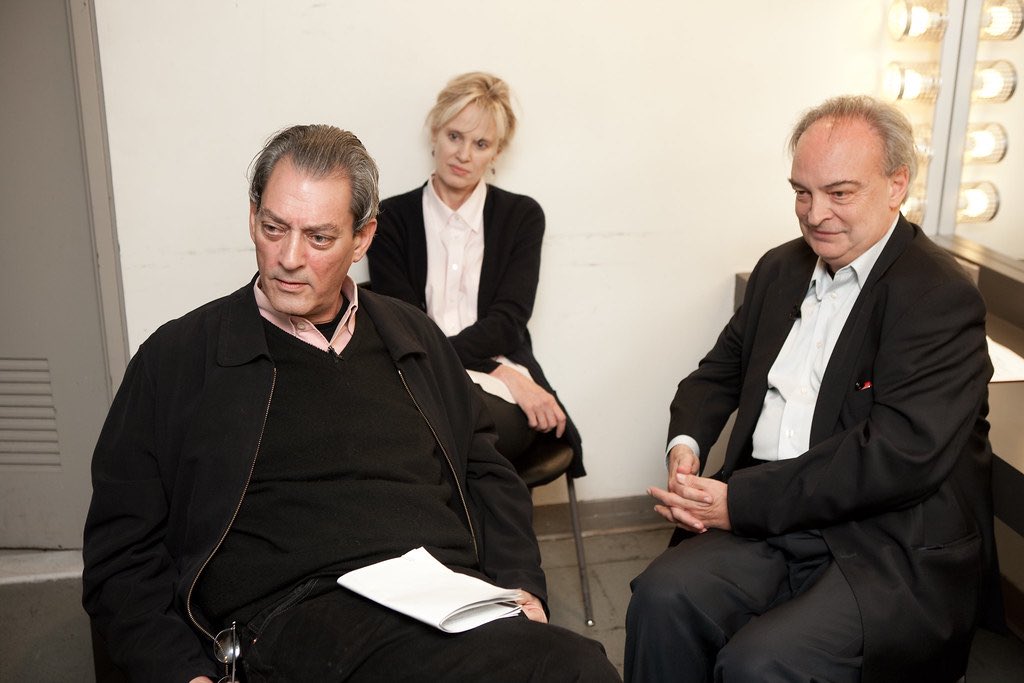 Vila-Matas with Siri Hustvedt and Paul Auster, longtime friends and interlocutors 🖤