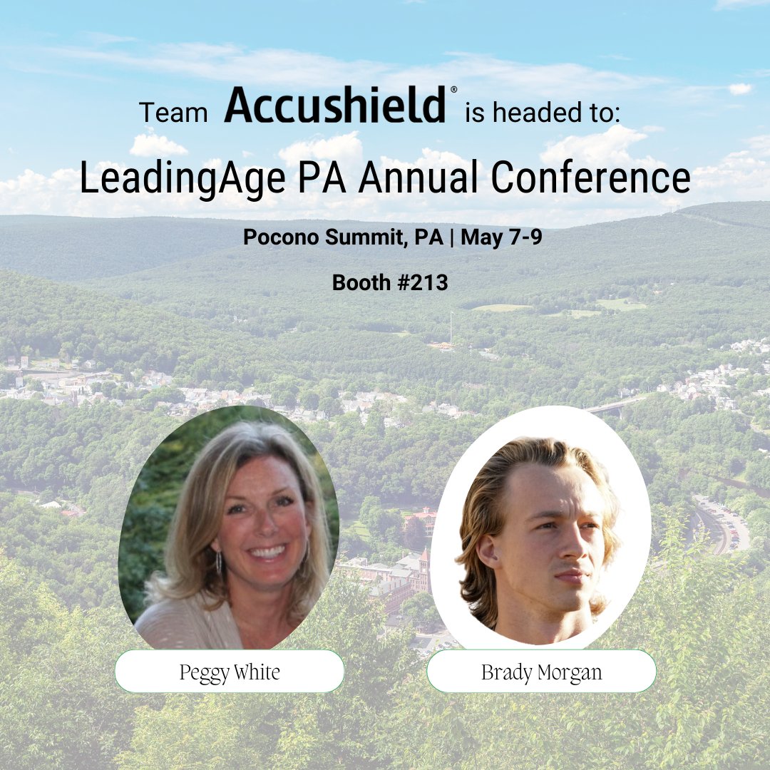 Team @Accushield11 is gearing up for the @LeadingAgePA Annual Conference next week, May 7-9. Will we see you there? Be sure to visit Peggy and Brady at Booth #213! 

#LAPA2024 #Accushield @LeadingAge #Conference