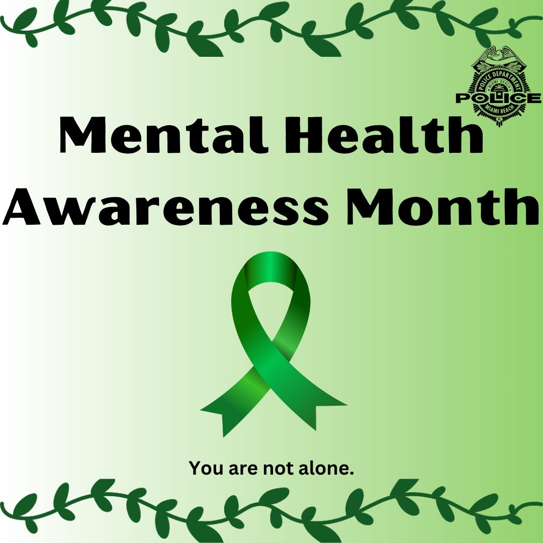 Protecting hearts and minds: MBPD is policing with passion, and we stand with mental health awareness. 💚#breakthesilence #mindsmatter