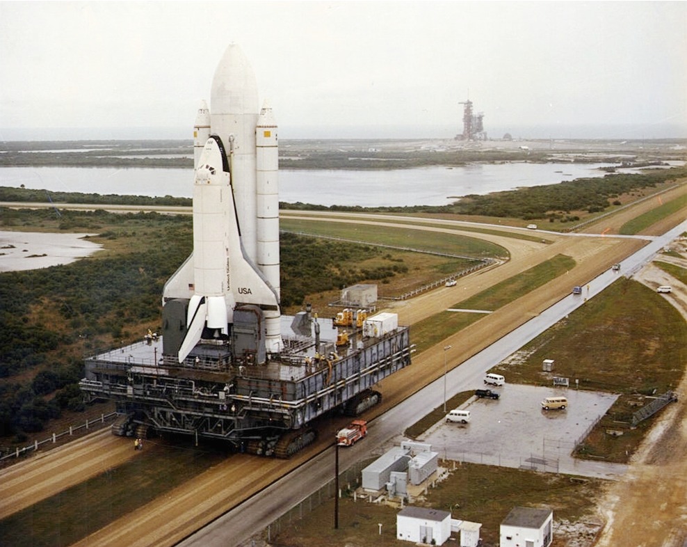 #OTD in 1979, Launch Pad 39A at @NASAKennedy received its first space shuttle. Over 8 hours, Enterprise made the 3.5-mile trek to the launch pad, atop the historic Mobile Transporter. This trip helped get processes ready for STS-1, the first shuttle launch go.nasa.gov/3Unz9Pv