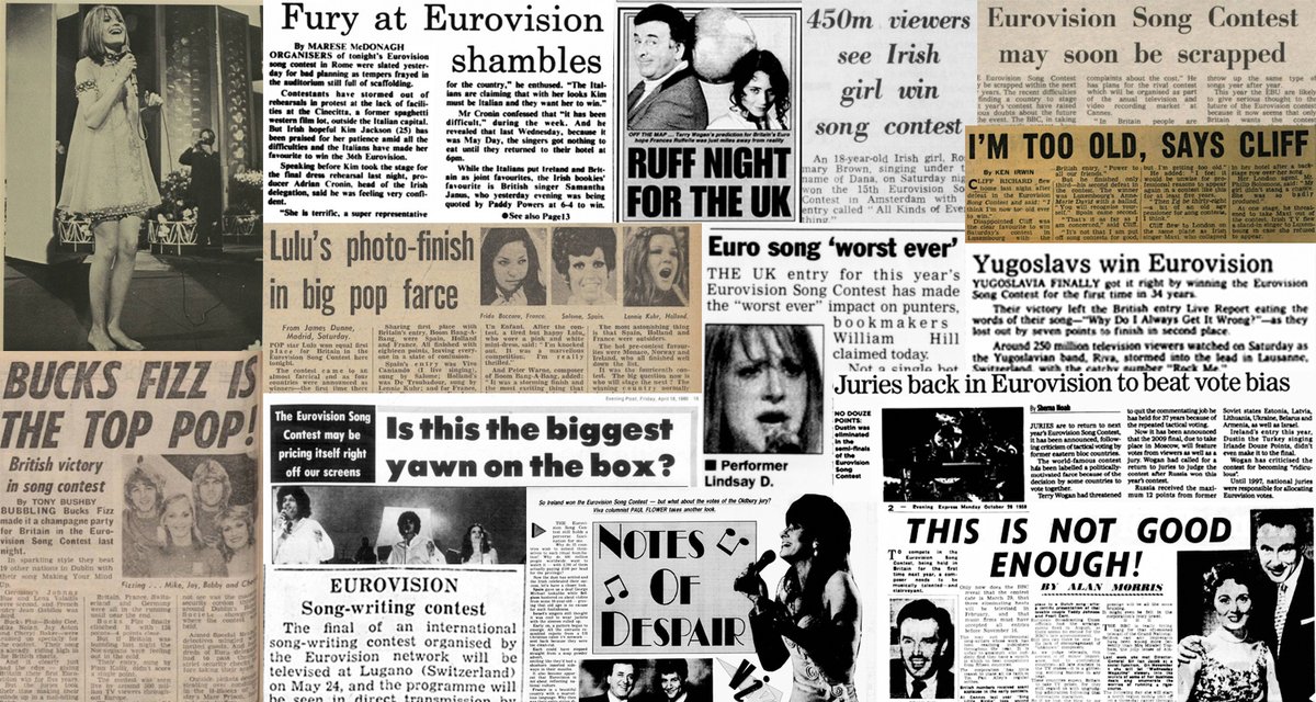 Love it or loath it, another Eurovision Song Contest is just around the corner. In our special blog we examine over 50 years of Eurovision headlines, as we mark the agony and the ecstasy of the much-derided, much-beloved contest: bit.ly/4a3l1kv #Eurovision #MusicHistory