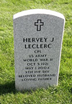 Remembering Hervey J. Leclerc, a Corporal in the US Army during World War II. Let us pay tribute to his sacrifice. #WWII #USArmy He was buried in Section 4, Row 4, Site 105, in the New Hampshire State Cemetery