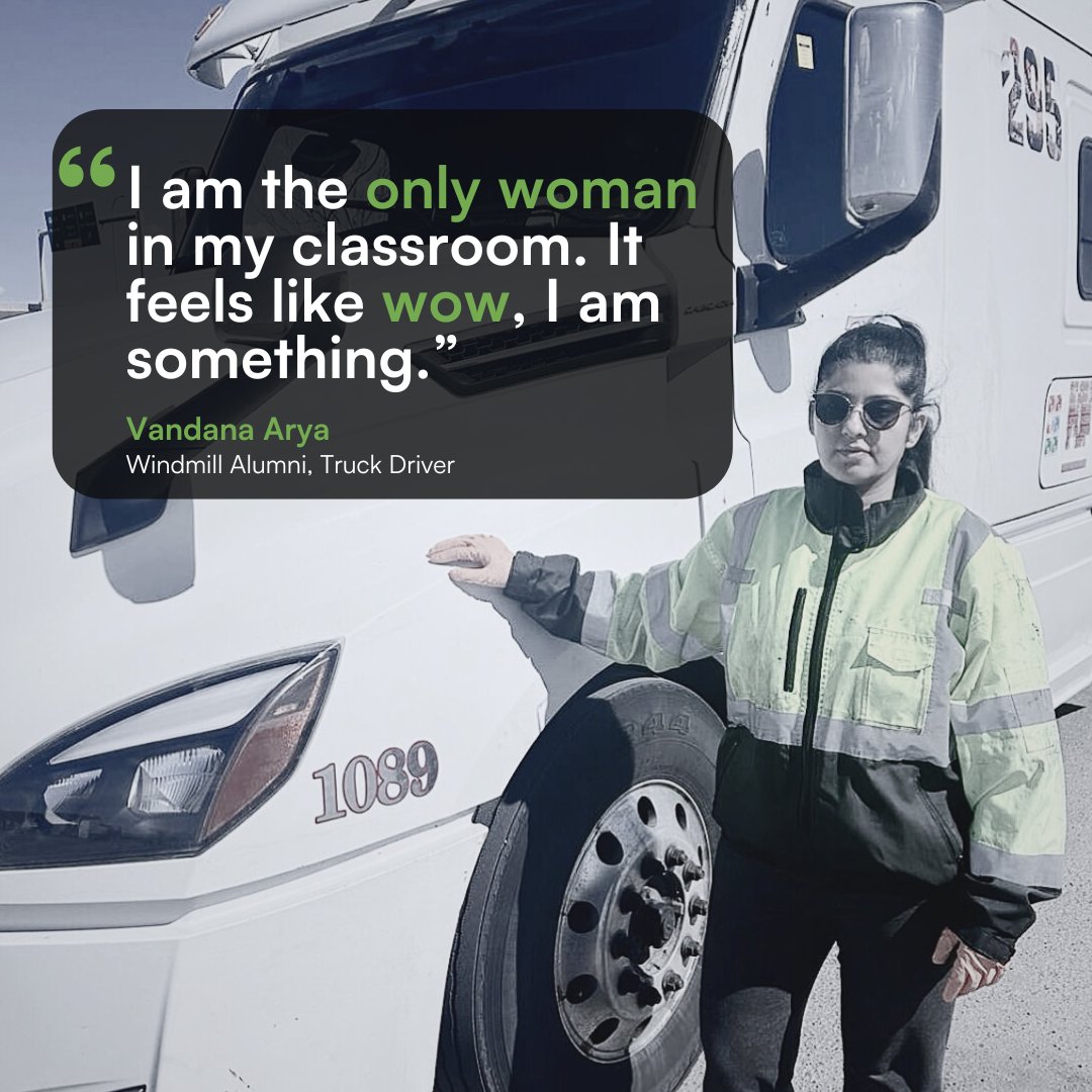 Trucking is a male-dominated profession but that didn't deter Vandana from pursuing her dream career. Thanks to an affordable Windmill loan, Vandana was able to pay for her trucking license. We love helping our clients achieve their career goals! #CDNImm #NewcomerstoCanada