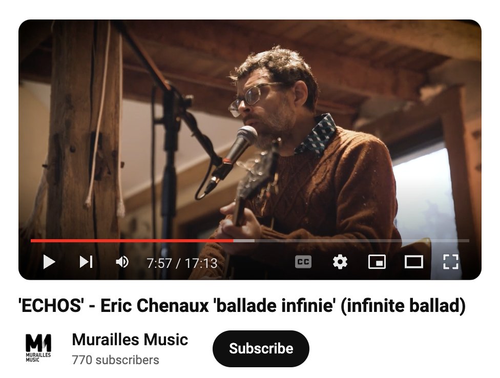 'Echos' is an exquisite video series imagined and produced by Julien Courquin for @MuraillesMusic. This month's episode features the one and only Eric Chenaux, whose latest album Delights Of My Life is co-released by Murailles and Constellation. youtu.be/aHn9YVYH4Ng?si…