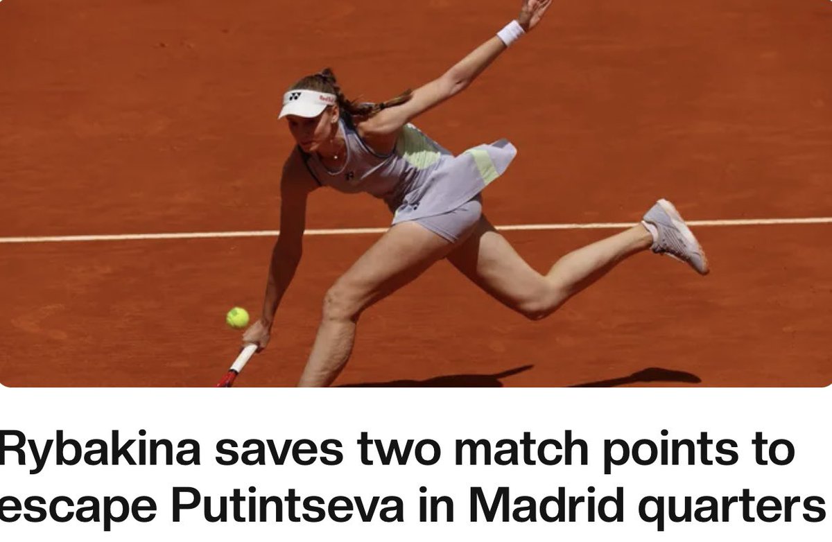 Woah 🤩 #ElenaRybakina is Big time! Super Duper Big Time 🎾 💥 💥 @Tennisinaminute 
#Tennis
#WTA
#Madrid 
#Supportwomensports