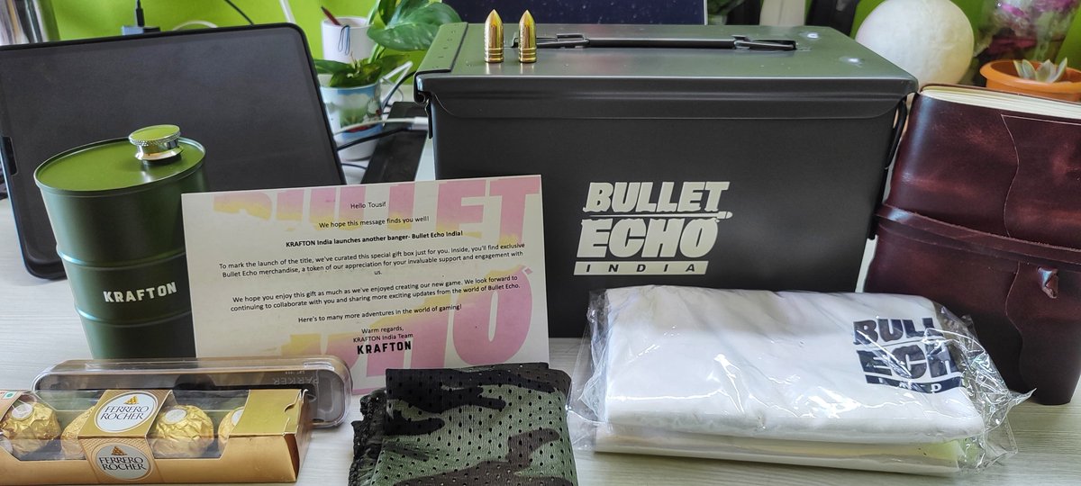 Gift package for Bullet Echo India arrived today from KRAFTON India 🎁😇