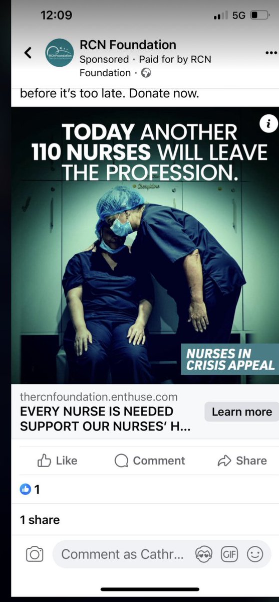 Hmmmm @theRCN asking for donations to a profession that is struggling ...!!!