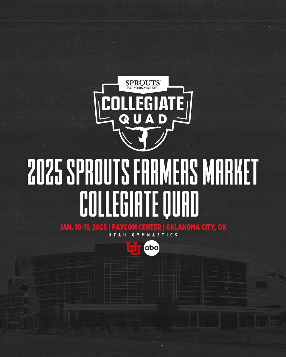 The Red Rocks will be in Oklahoma to compete at the 2025 @CollegiateQuad! 🙌 #RedRocks | #GoUtes