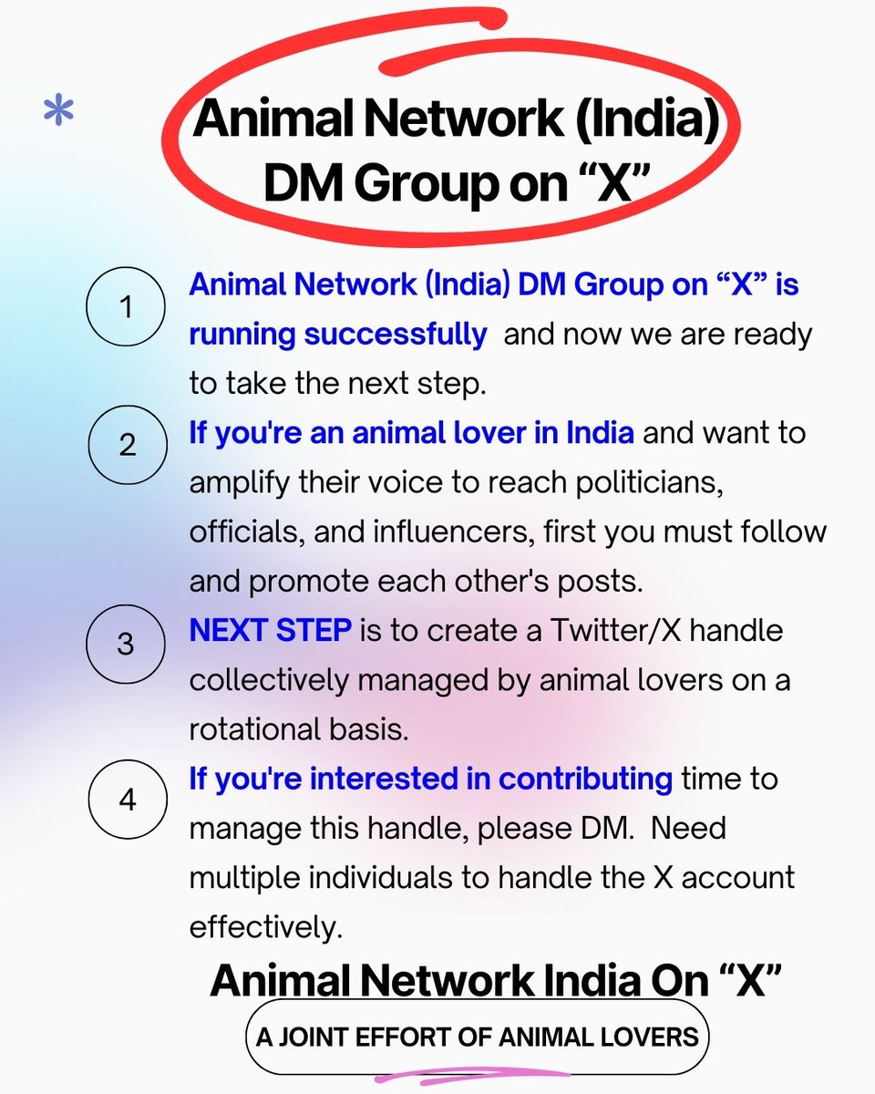 Attention Animal Lovers in India, Thanks to ur efforts, Animal Network (India) DM Group on “X” is now successfully running. Next step is to amplify voices of voiceless to reach govt officials, politicians on “X” Please reply to this or DM if you are interested MORE ↓ ▶️If you…