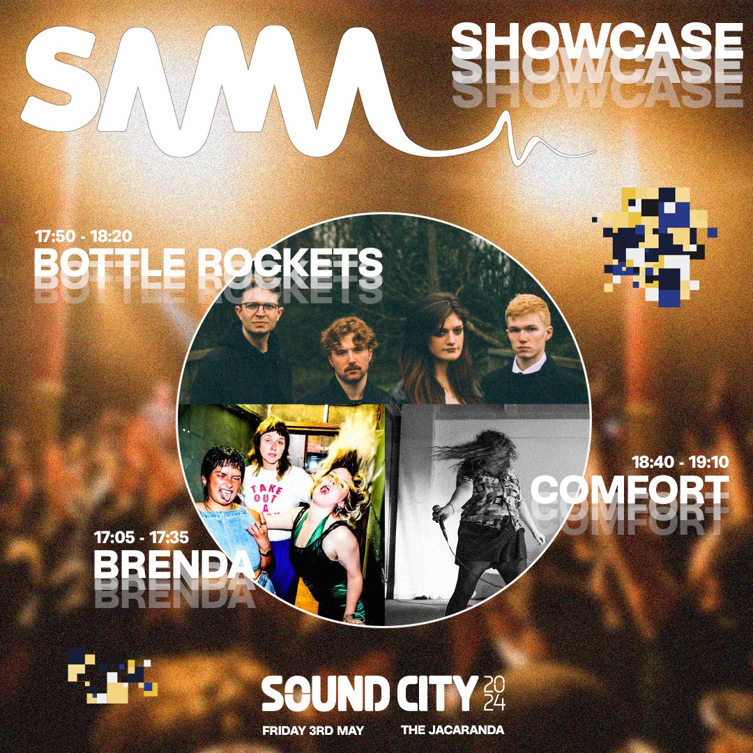 This week SAMA are in Liverpool for @SoundCity ⚡️ Join us on Friday 3rd May, 17:00 - 19:10 at The Jacaranda with comfort, Brenda & Bottle Rockets 🏴󠁧󠁢󠁳󠁣󠁴󠁿 Details & tickets ⬇️ forum.soundcity.uk.com/showcase/sama-…