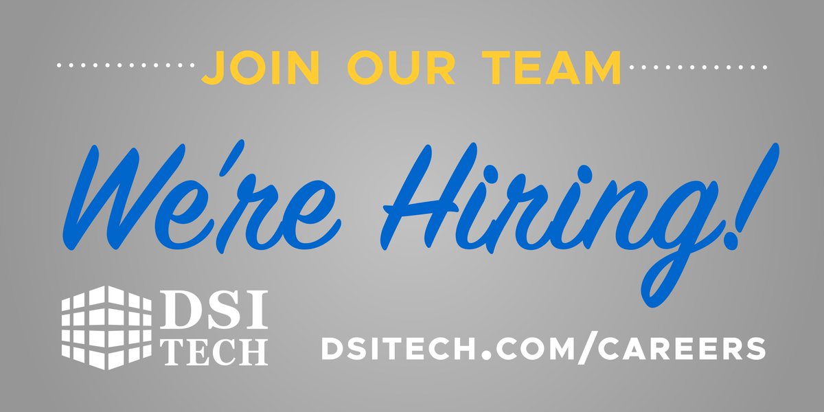 Join our growing team! Check out current openings and #apply here: dsitech.com/tech-careers 💻

#careers #jobs #hiring #hiringnow #jobopening #ITcareers #ITjobs #SalesCareers #SalesJobs