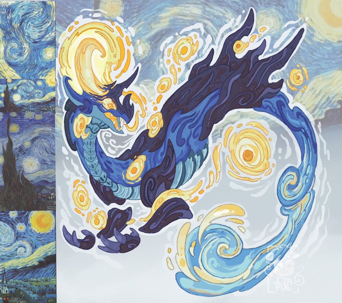 ARTISTS, you can only use ONE art picture to convince people to follow you. Which art piece you using?

well...I offer Van Gogh Dragon 🩵
