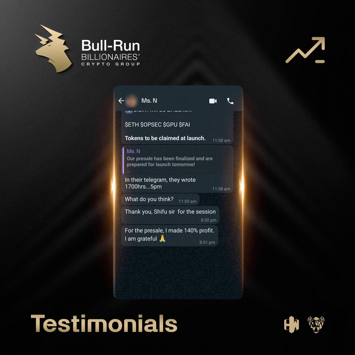 Another Testimonial 

Bull-Run Short Term Calls Report

One major thing is a constant in the Bull-Run Group which is it's impossible not to have results after going through my mentorship trainings,teachings coupled with our 90% accurate Alpha's.

You can see details of our next…