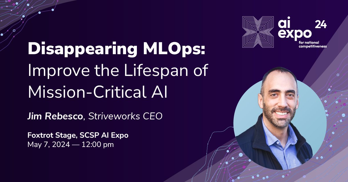 Join us at the first @scsp_ai AI Expo on May 7! Our CEO, Jim Rebesco, is set to lay out his vision for keeping ML models functional in production. Don’t miss it!

Registration is free. RSVP for the expo here: bit.ly/4aVUczX

#SCSPAIExpo2024 #SCSPTech #AI