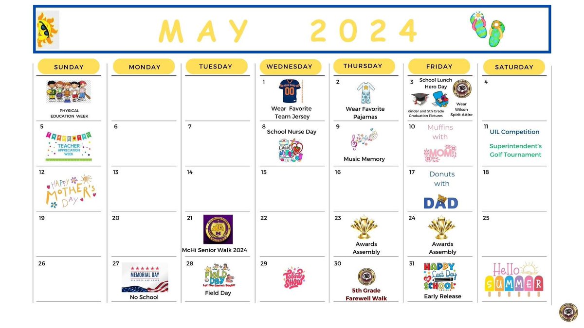 Be sure to check out our May Calendar, there are a lot of fun and exciting things happening this month! @Erikardz11G @Karime_Flores7