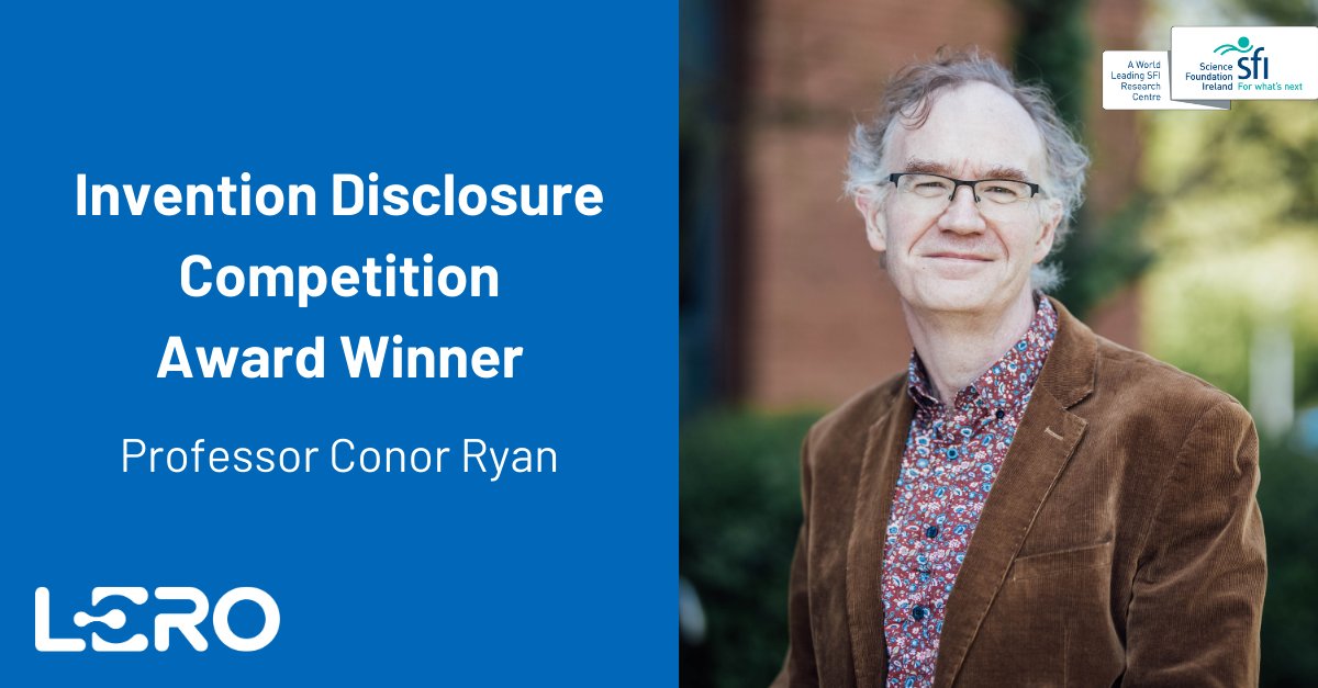 Lero and @UL's Prof. Conor Ryan has won an award in the Invention Disclosure Competition for his invention: “Comparing multi-modal asymmetries across breasts for early breast cancer detection”. #SoftwareForABetterWorld #ResearchWeekUL