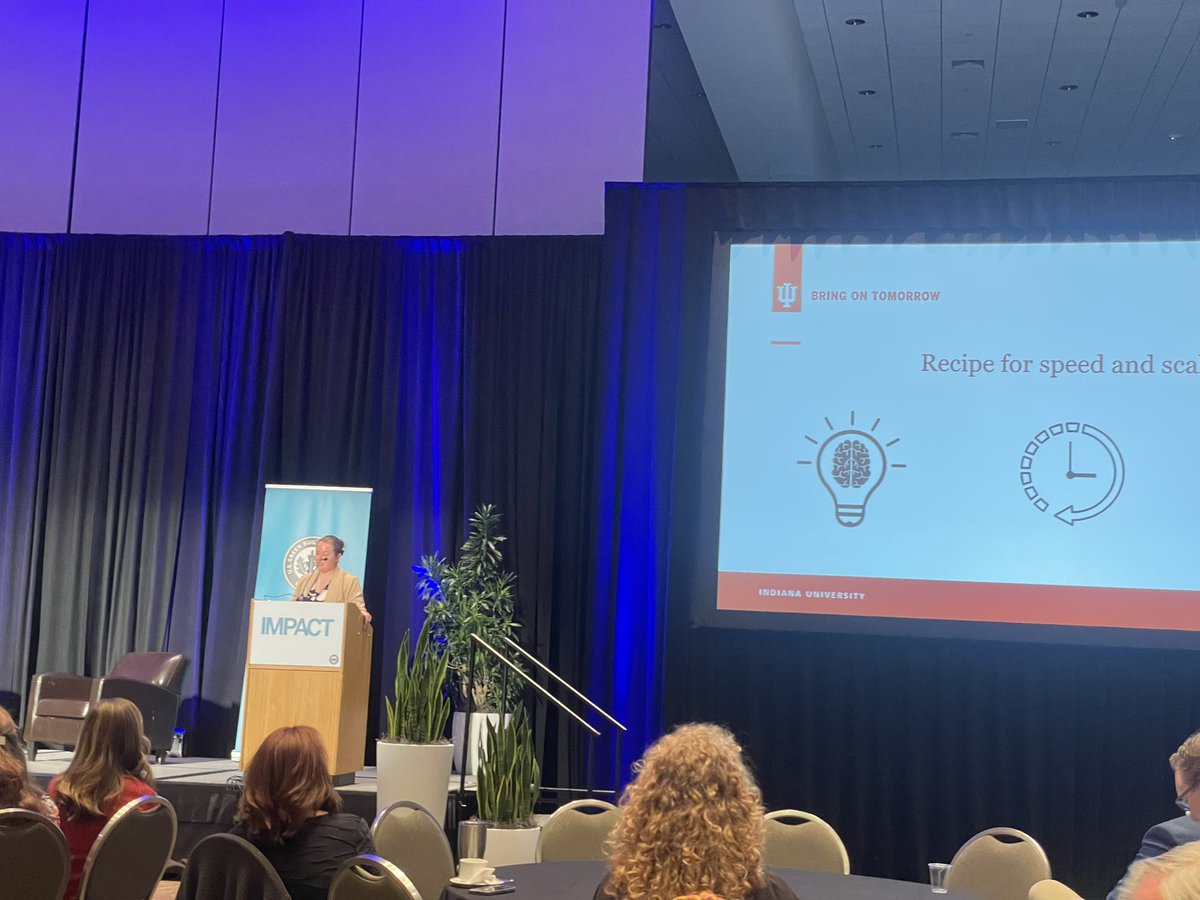 Pleased to be at <a href="/USGBC/">USGBC</a> IMPACT Conference today! 

I’m loving keynote speaker Jessica Davis w/ <a href="/IndianaUniv/">Indiana University</a> sustainability office. 

I love this simple advice on speed &amp; scale: when the work starts to feel really tough: lean in. You know you’re heading in the right direction.