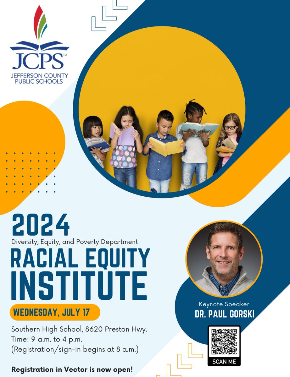 The 2024 Racial Equity Institute will take place at Southern High School Southern High, 8620 Preston Hwy. Registration in Vector is NOW OPEN! docs.google.com/presentation/d…