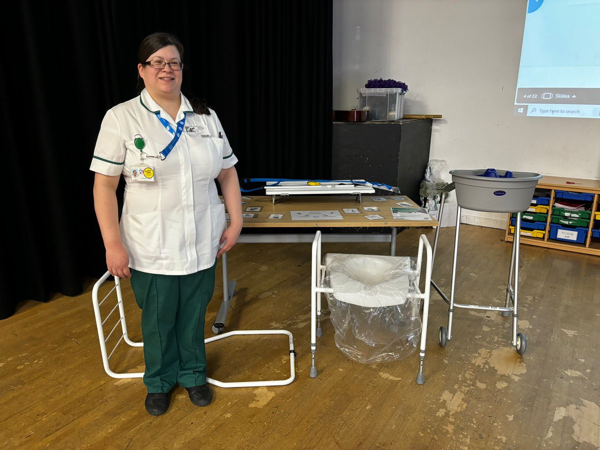 Shout out for Jo representing OTs at a school in Romsey today for the AHP workshop, inspiring the next generation!#350+NHSCareers #HIOW_AHP