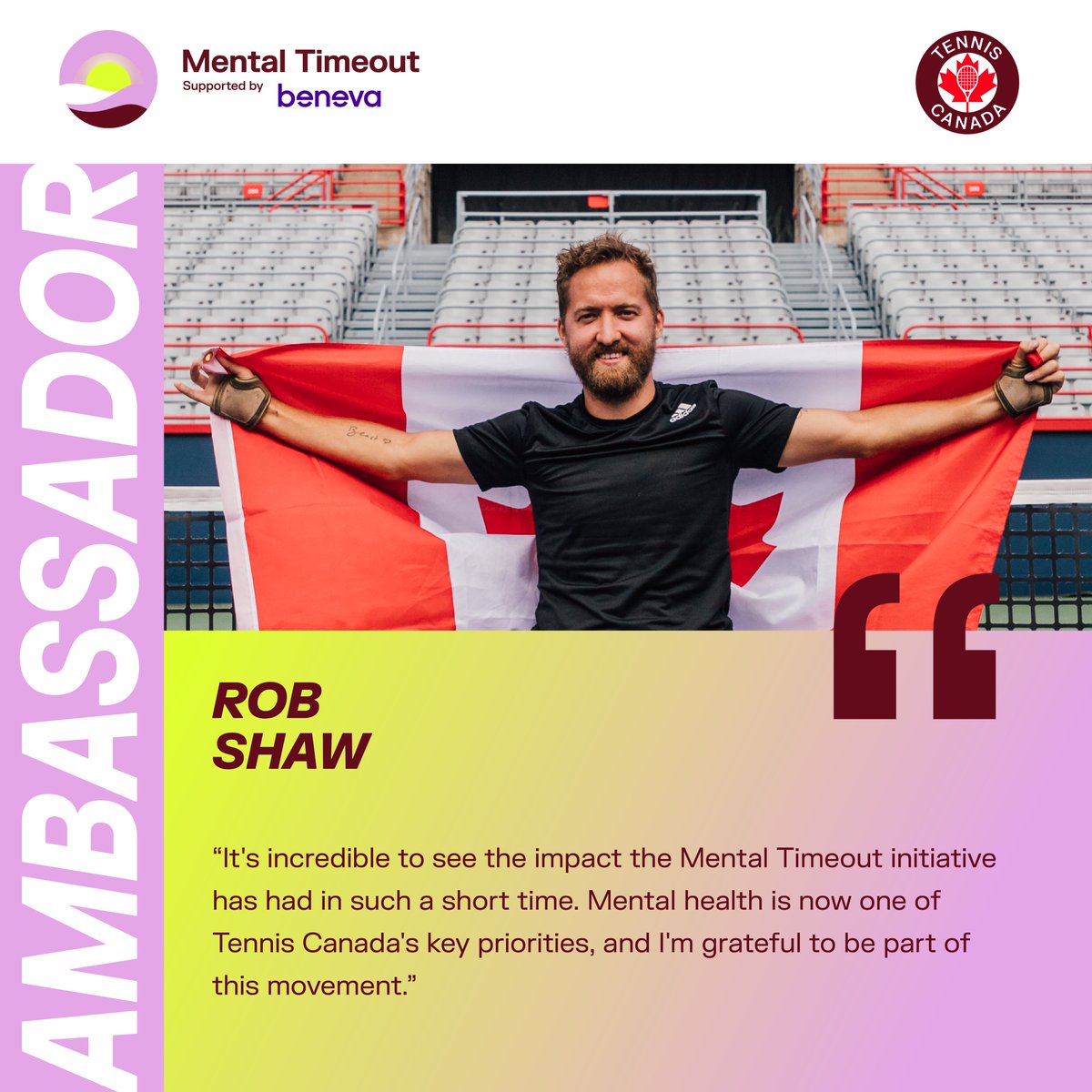 To kick off Mental Health Awareness Month, we are so excited to welcome back the ambassadors of our Mental Timeout initiative supported by @beneva_ca! 🧘 Check out what @Bandreescu_, @tennisgalarneau, and @Robert_B_Shaw had to say about the impact of this program 👏