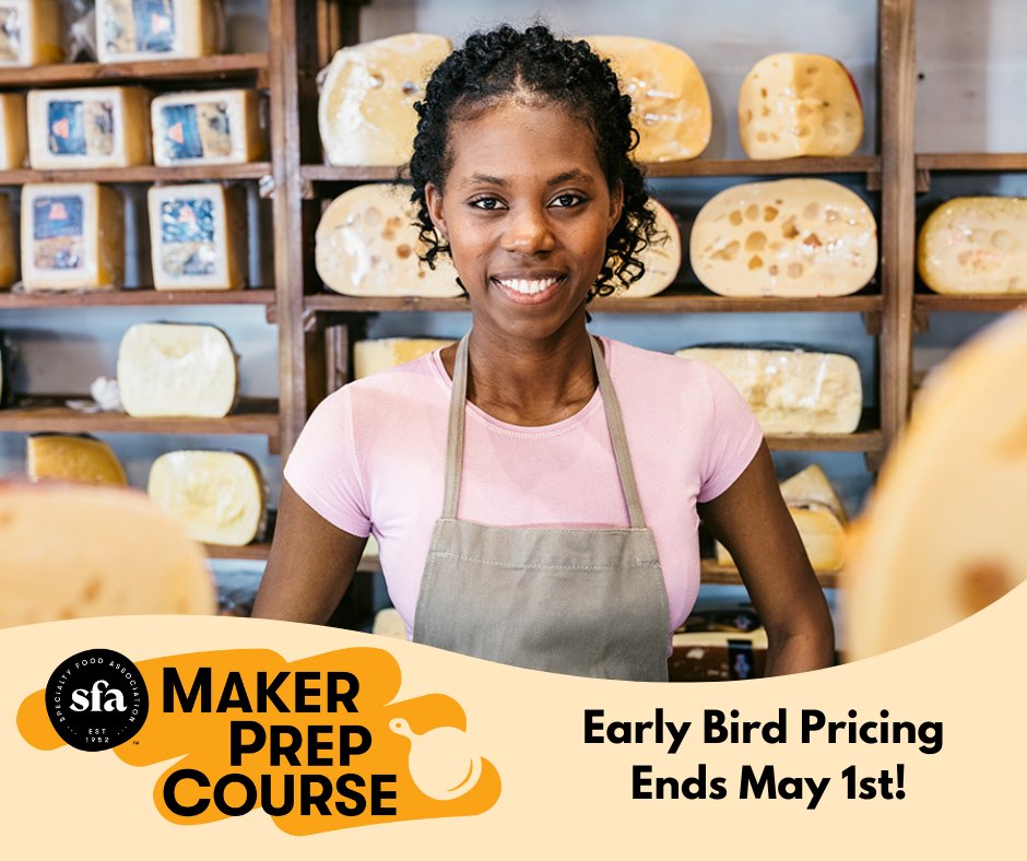 Don't miss out! Early Bird pricing for our Maker Prep Course ends May 1st. Secure your spot now to jumpstart your journey into food entrepreneurship through collaborative learning, expert coaching, and comprehensive skill-building resources. Register at hubs.li/Q02vHHVF0