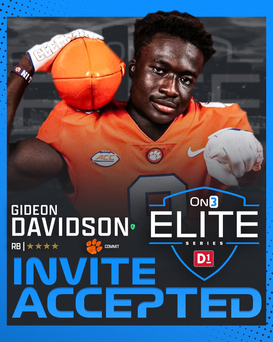 The road to Elite starts here. Clemson RB commit, Gideon Davidson is headed to the 615 for our On3 Elite Series. on3.com/os/news/2024-o…