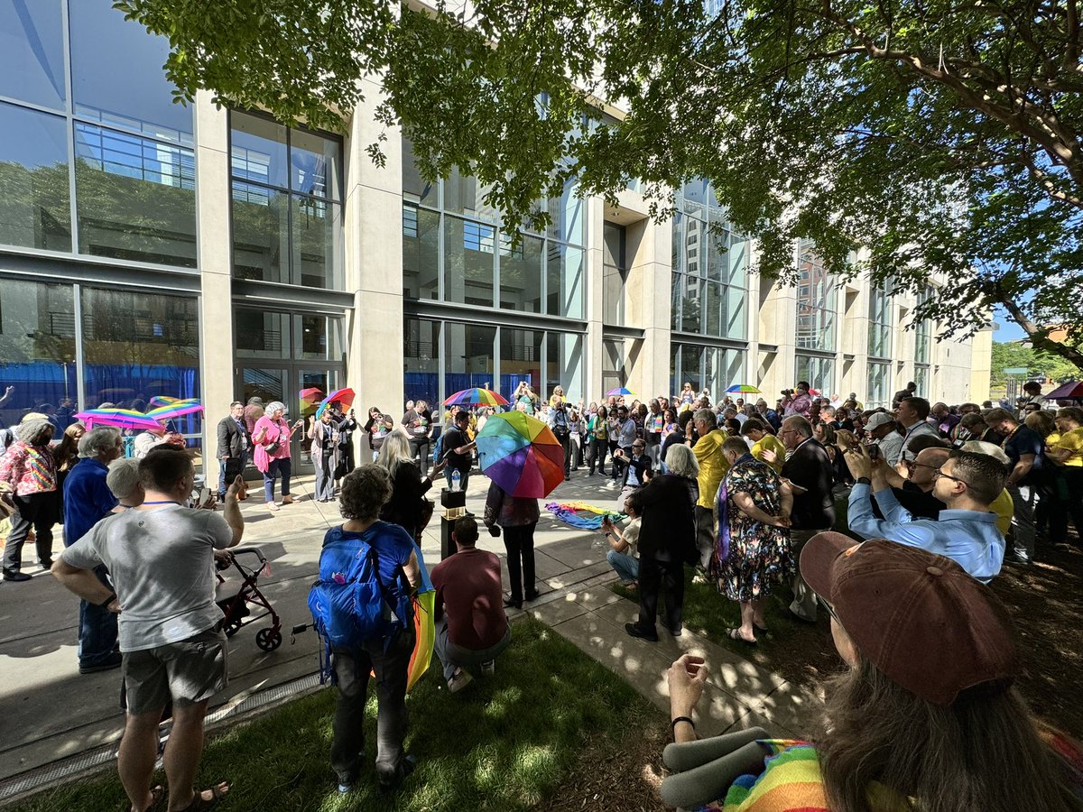 Celebration of the removal of harmful language from our book of polity in The United Methodist Church. Hymns, Prayers, Testimonies in small groups, benediction. “We have more work to do. Legislation doesn’t equal change in behavior.”

#UMCGC #UMC