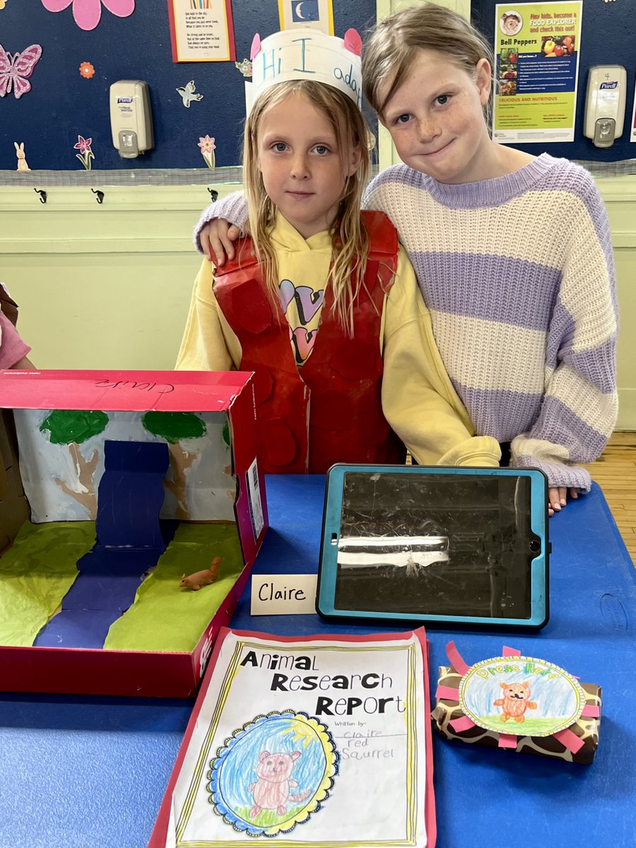 NausetOES's tweet photo. First Graders have become winter animal experts and shared their knowledge at the Animal Wax Museum. They researched an animal, designed a costume, wrote a report, created a diorama and used a computer to develop a code to show their animal surviving in the winter. https://t.co/1wnDJloWln