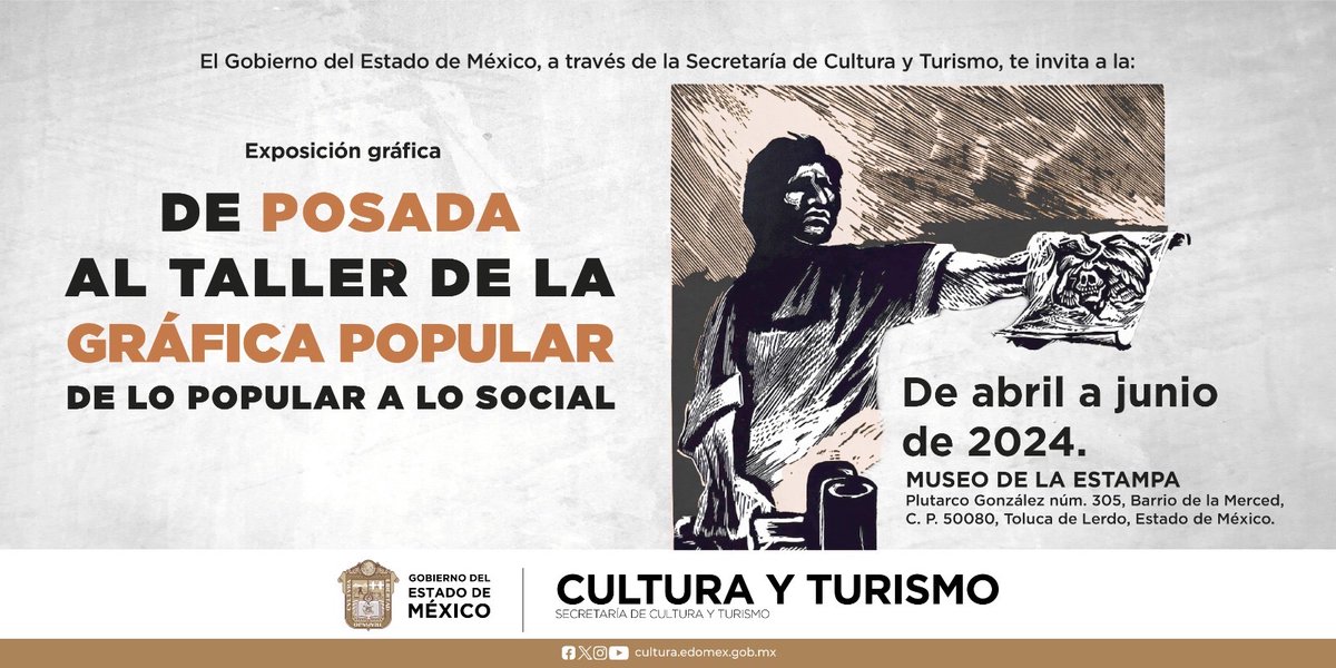 Explora la historia del arte y la democratización cultural a través de 70 obras 🖼️ en el Museo de la Estampa. Desde los movimientos posrevolucionarios hasta el Taller de Gráfica Popular, con obras de artistas emblemáticos como Posada, O'Higgins y muchos más. ¡Te esperamos! ✨