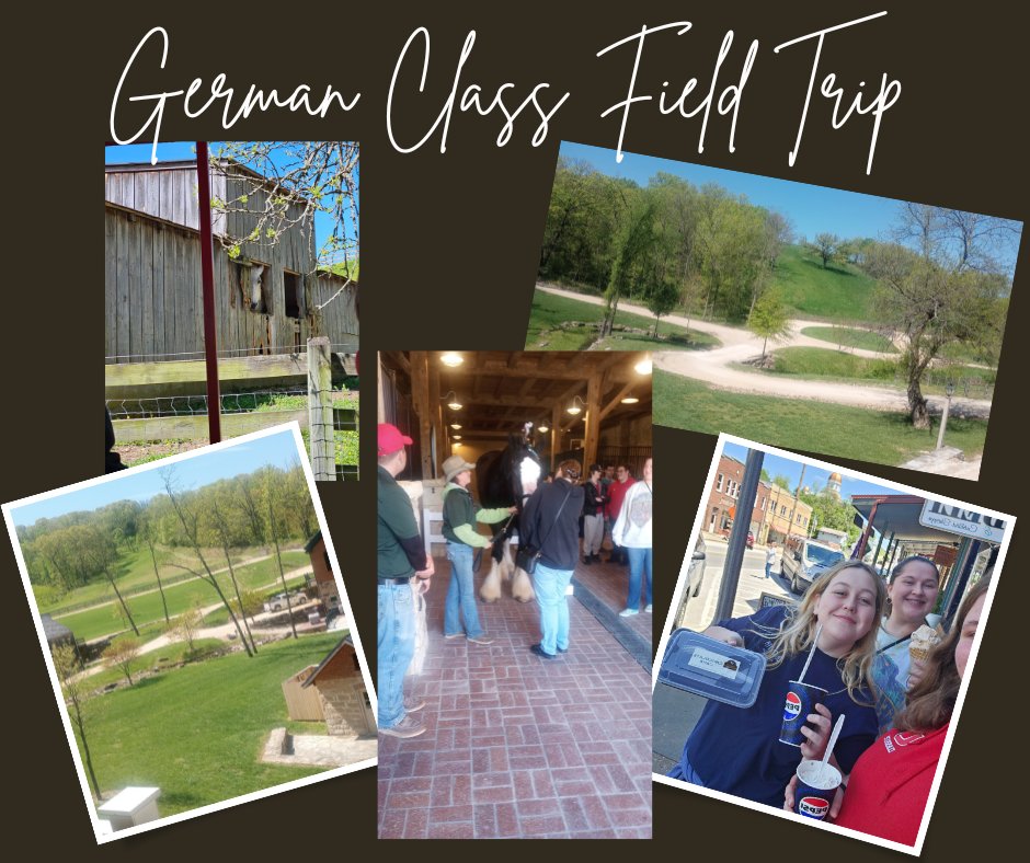 Recently our German Class students visited Hermann Farm Museum.  Our students toured homes and farmland from some of the early German settlers that have been restored by the Dierberg family.  #UProud