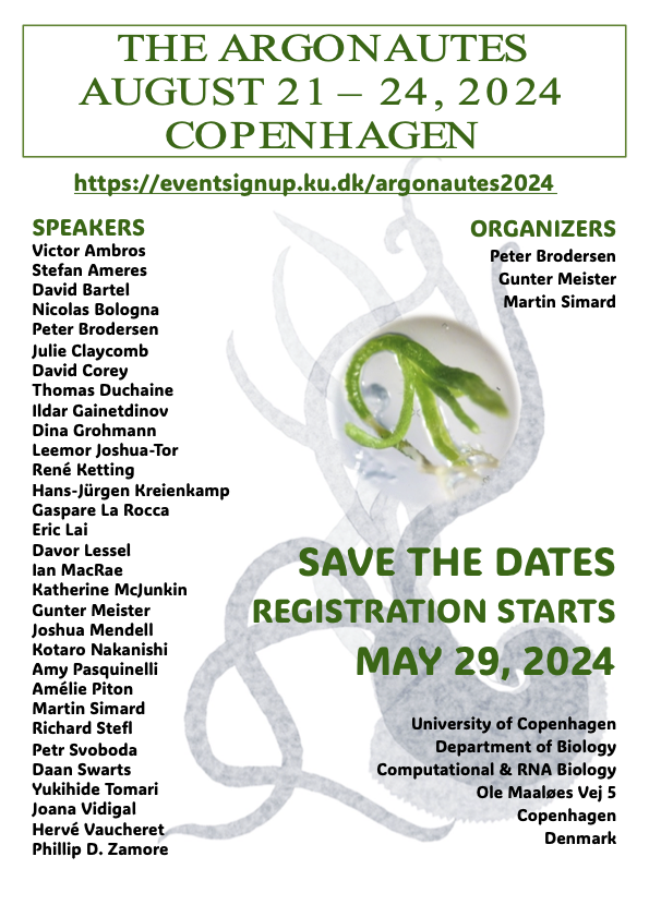 Join us in beautiful Copenhagen for the Argonautes meeting in August 2024! Registration will open soon, so stay tuned.