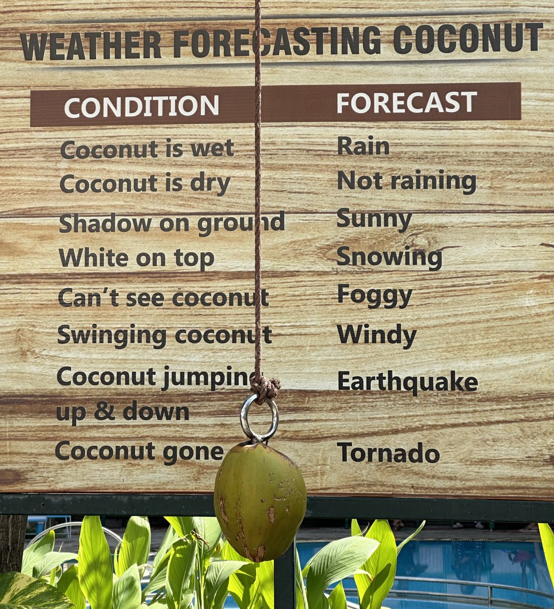 Weather Forecasting Coconut. Learnt this in #Madurai .