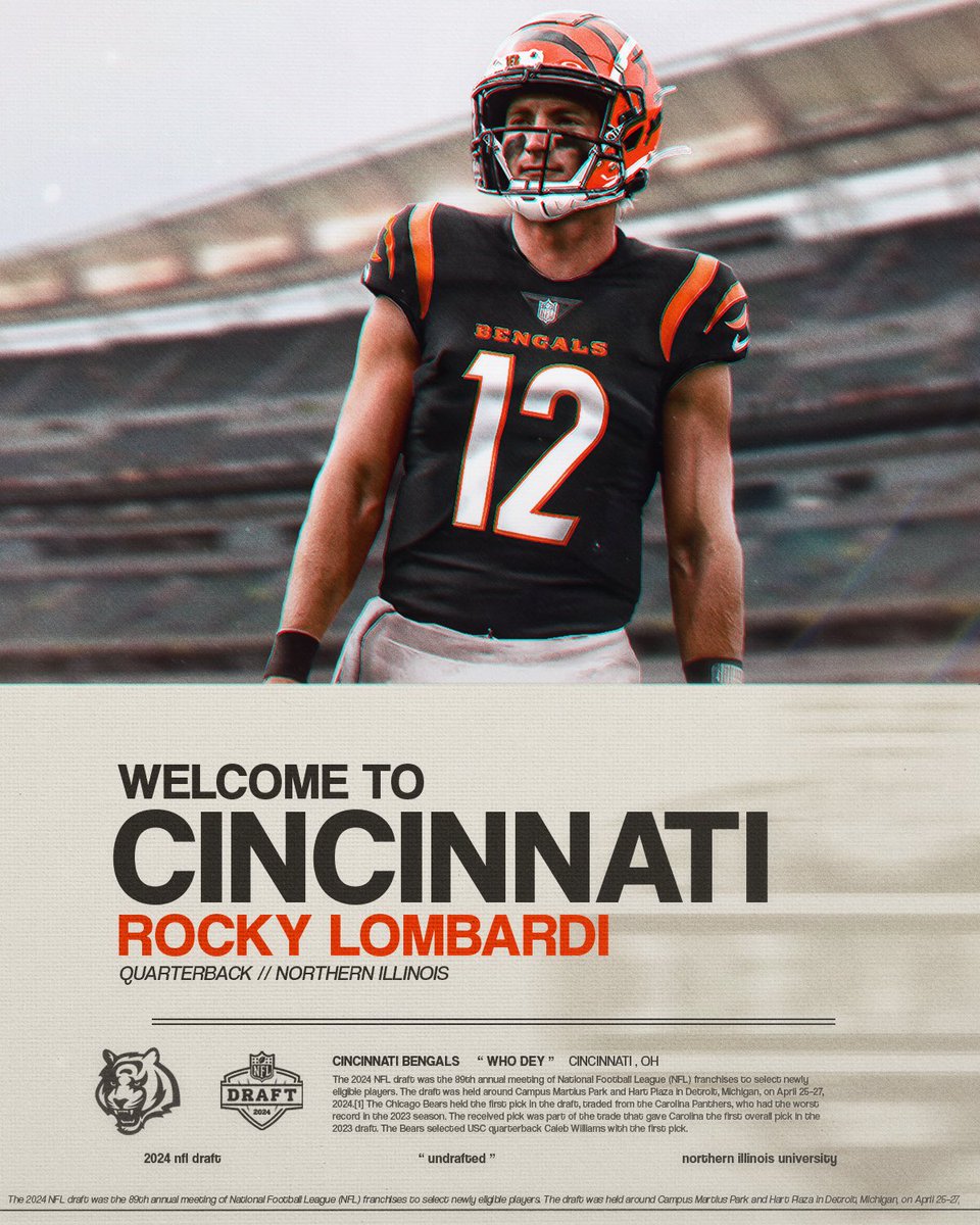 Welcome to Cincinnati 🐅 @rocky_lombardi