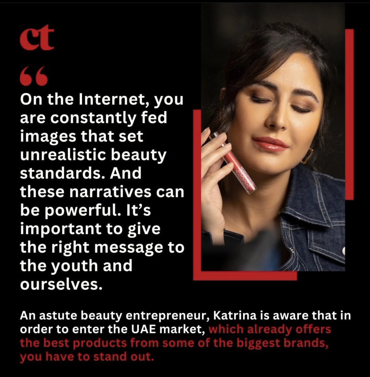 Congratulations Katrina on Kay Beauty in UAE! So proud. 👏🏻💖 Hoping for opening in Malaysia someday. 🙌🏻❤️ #KatrinaKaif #KayByKatrina #KayBeauty