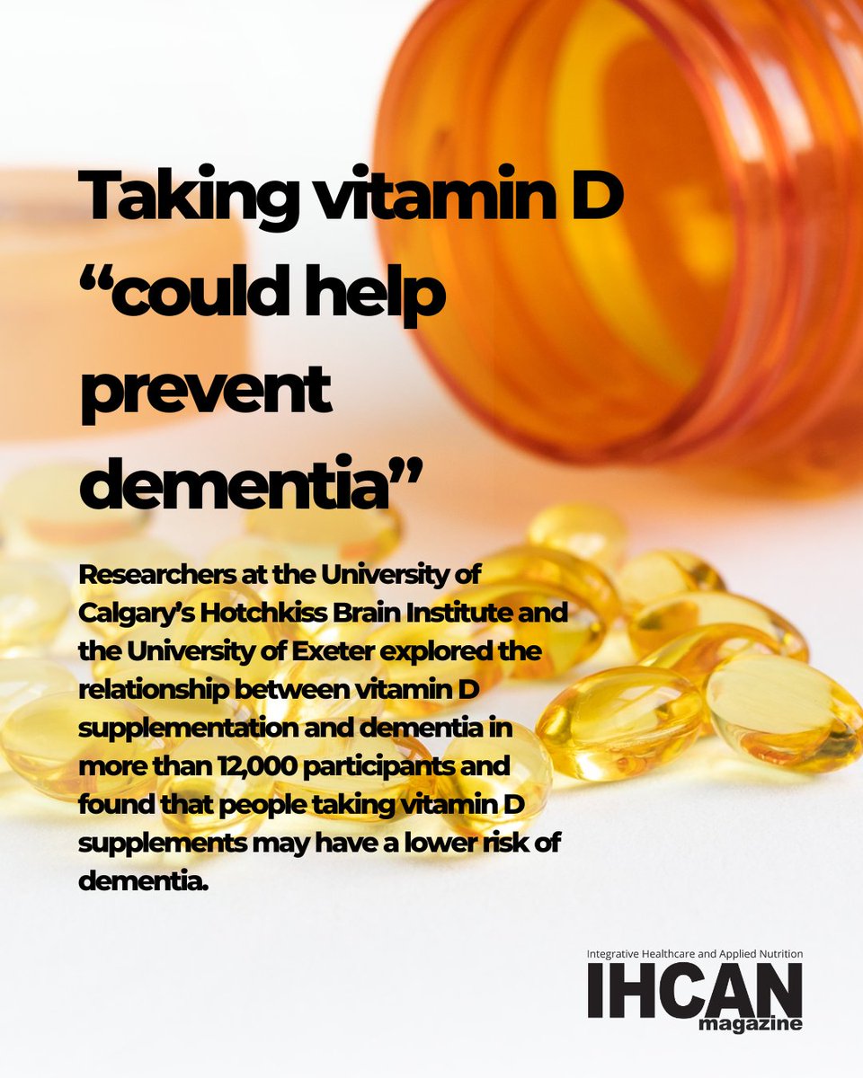 Researchers at the University of Calgary’s Hotchkiss Brain Institute and the University of Exeter found that people taking vitamin D supplements may have a lower risk of dementia.

Read the full article in our May issue. 

#integrativehealth #nutritionaltherapy