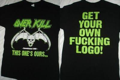 Avenged Sevenfold, band jelek zionis kesukaan kalian pernah dituduh nyolong logonya Overkill. Sampai Overkill bikin merchandise kayak gini: