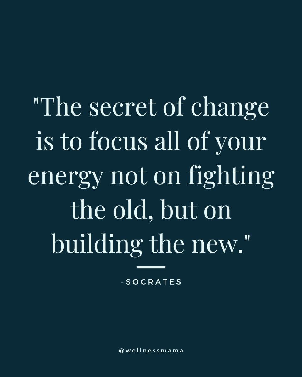 🌼 Practical quote I love... 'The secret of change is to focus all of your energy not on fighting the old, but on building the new.' -Socrates