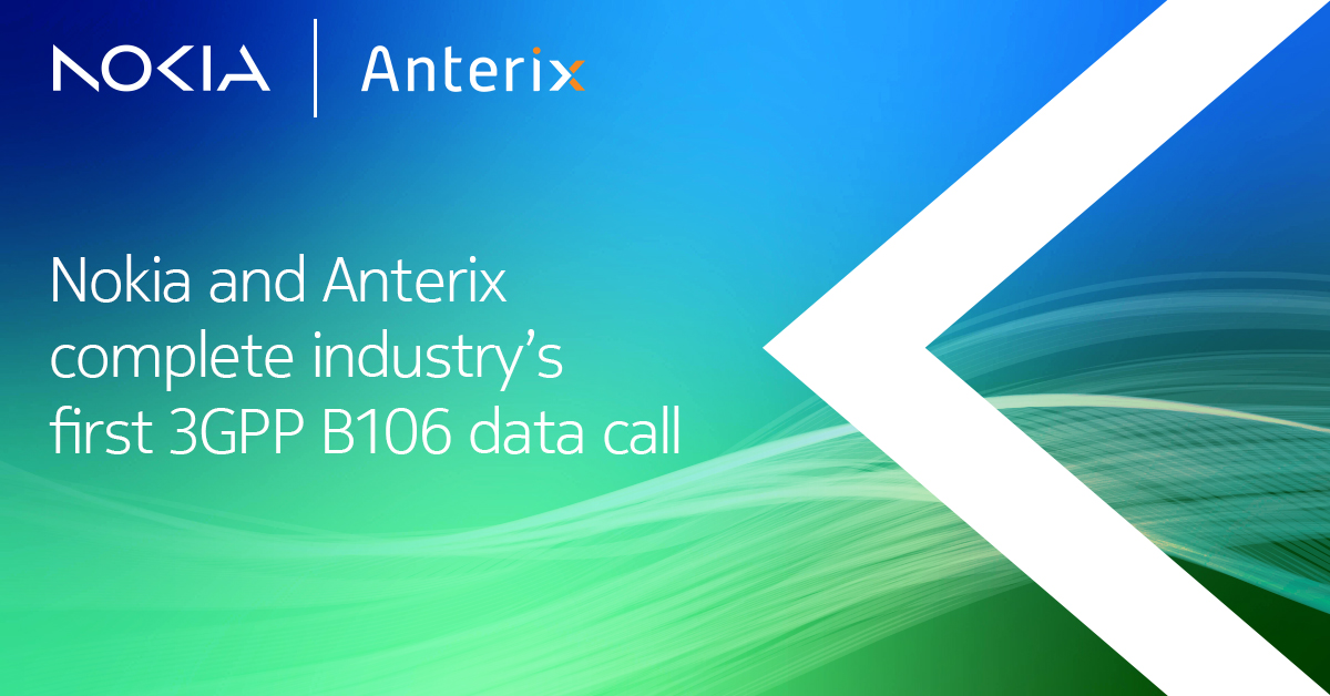 Our partnership with @Anterix_Inc is spearheading 5G adoption. We achieved the industry's first data call using B106 standardization at Nokia's labs in Dallas, TX, a significant milestone for #privatewireless development in the utility sector. Read more: nokia.ly/3UkXIwM