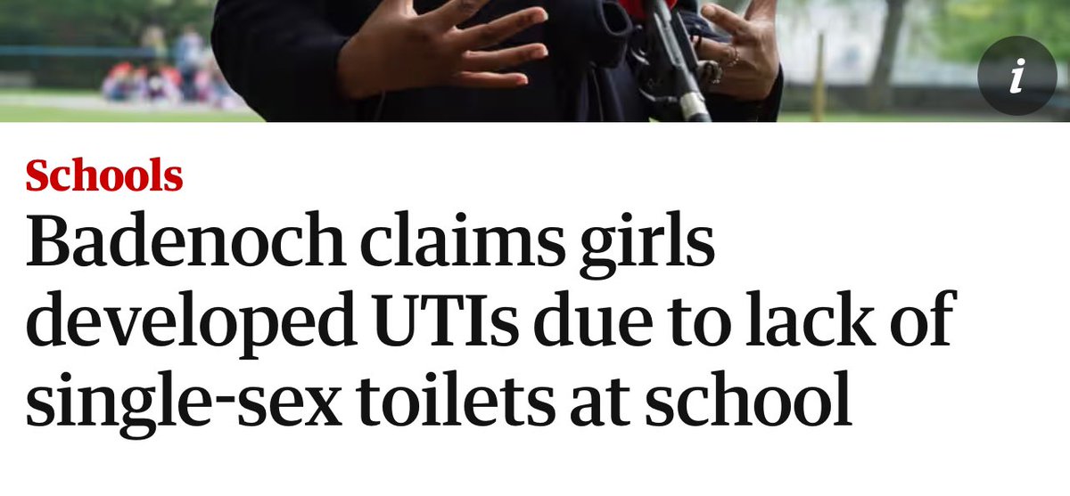 I bet she still defends those disgusting ultra-strict academy schools that don’t let the kids leave the classroom when they’re desperate for the loo, and then put them in detention when having a wee makes them 20 seconds late for their next lesson