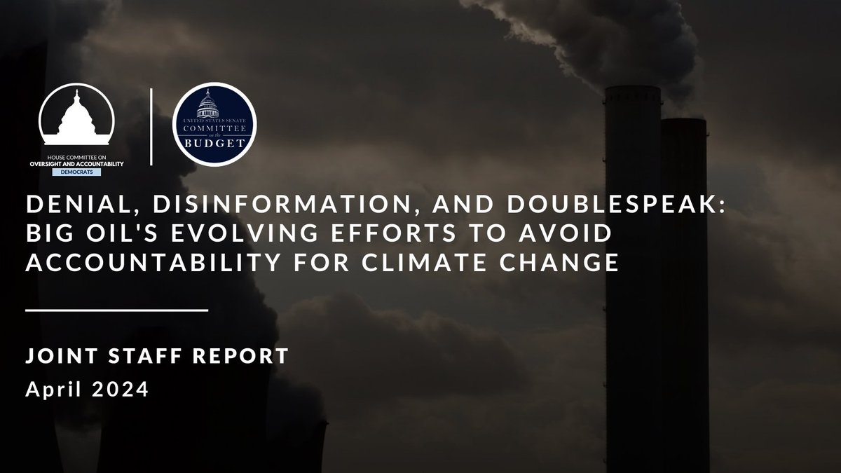 NEW report: The fossil fuel industry has known about the health, economic, and climate harms of its products but has deceived the American public to keep collecting more than $600 billion each year in subsidies while raking in record-breaking profits. budget.senate.gov/imo/media/doc/…